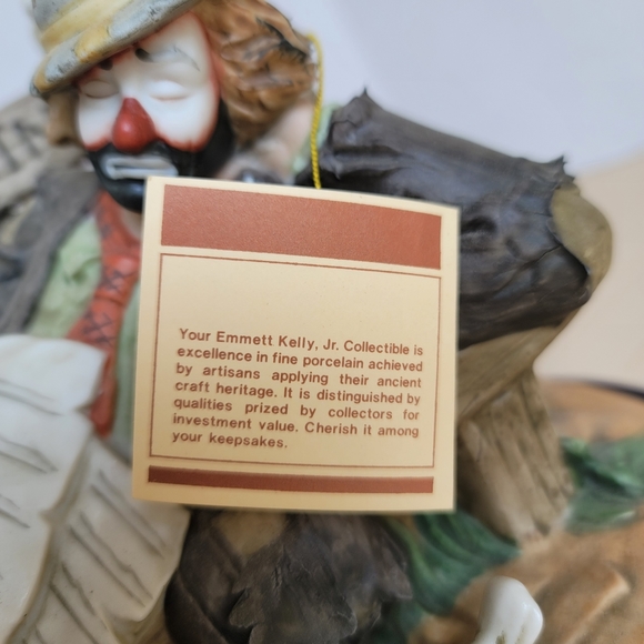 Emmett Kelly Jr. By Flambro No Loitering Clown Signed Porcelain Figurine - Picture 11 of 17